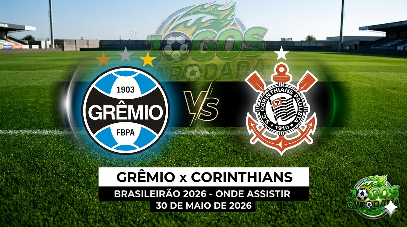 Grêmio x Corinthians: Onde assistir pelo Campeonato Brasileiro Série A em 30/05/26