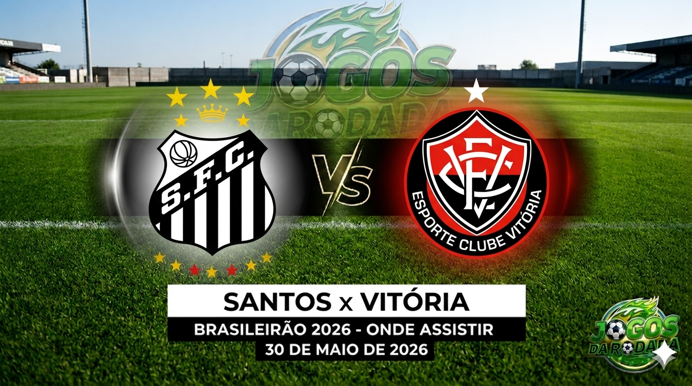 Santos x Vitória: Onde assistir pelo Campeonato Brasileiro em 30/05/26