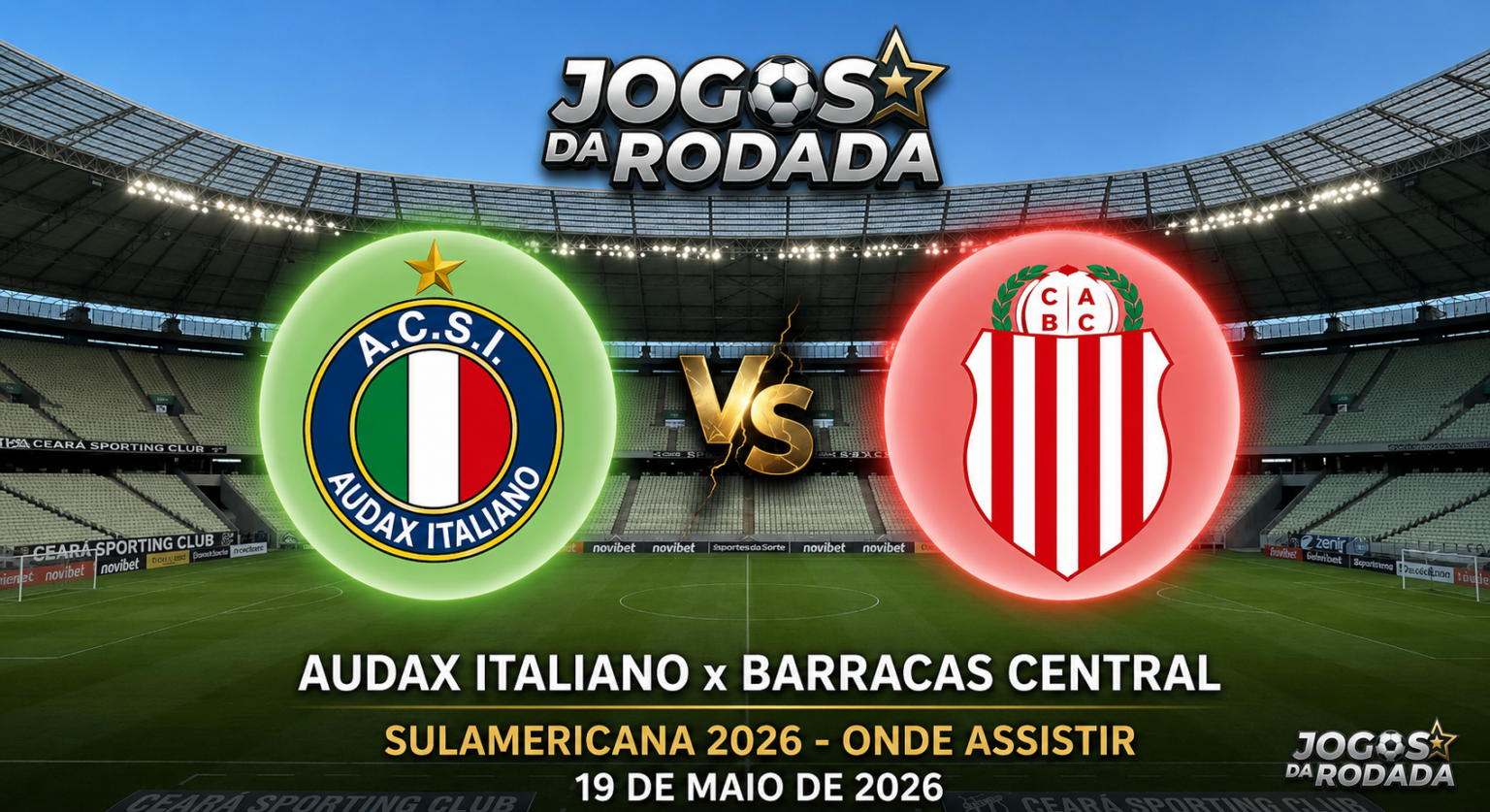 Audax Italiano x Barracas Central: Onde assistir pela CONMEBOL Sul-Americana em 19/05/26