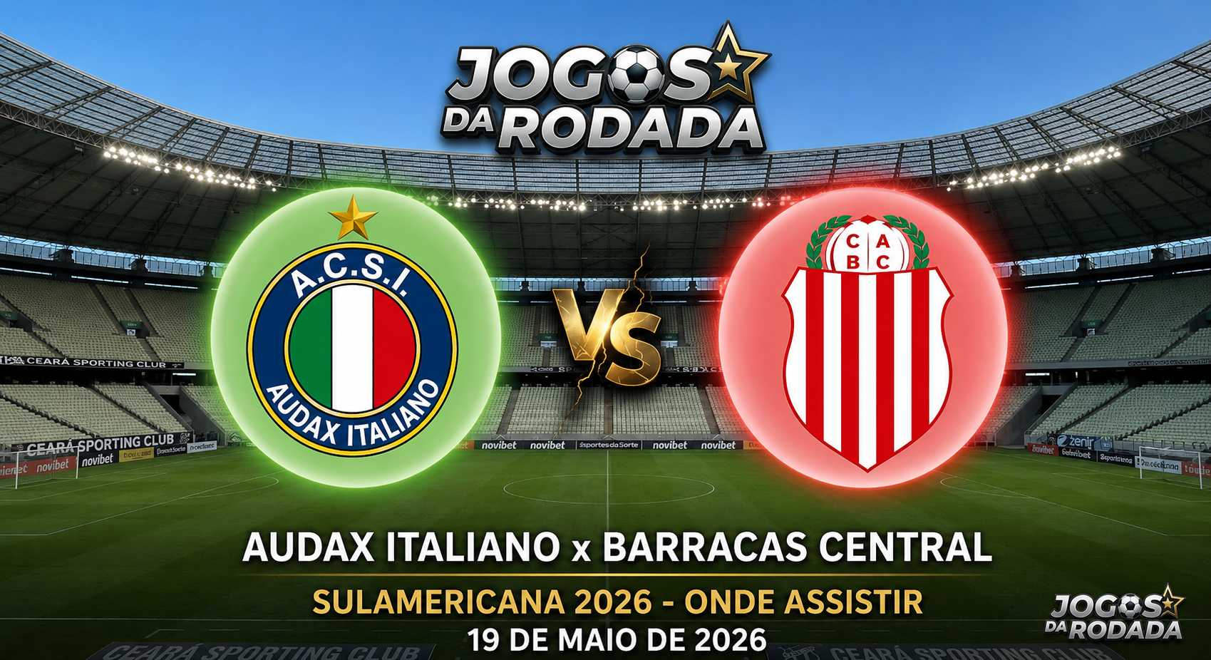 Audax Italiano x Barracas Central: Onde assistir pela CONMEBOL Sul-Americana em 19/05/26
