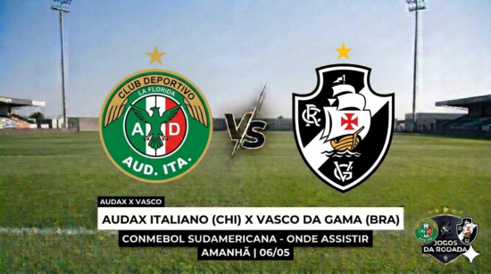 onde assistir audax italiano x vasco pela sul americana
