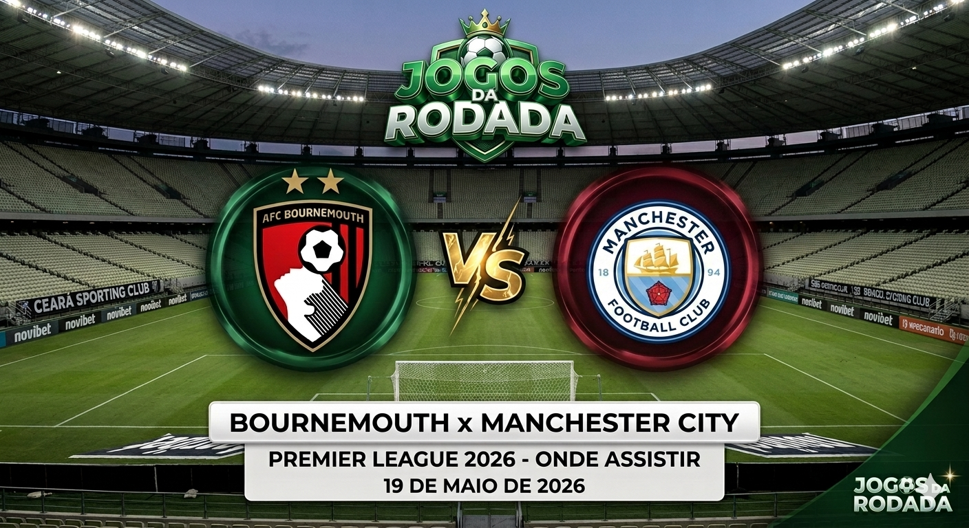 Bournemouth x Manchester City: Onde assistir pela Premier League em 19/05/26