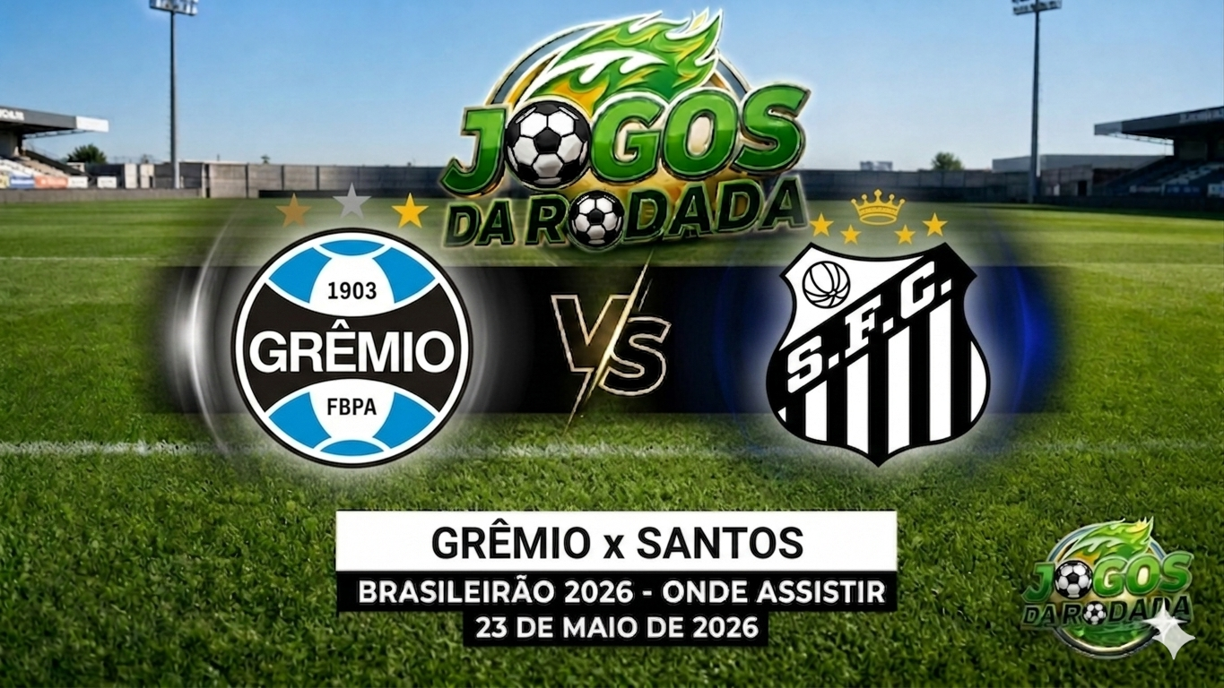 Grêmio x Santos: Onde assistir pelo Campeonato Brasileiro em 23/05/26