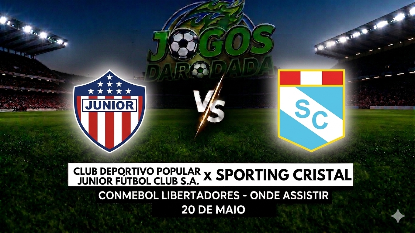 Junior x Sporting Cristal: Onde assistir pela CONMEBOL Libertadores em 21/05/2026