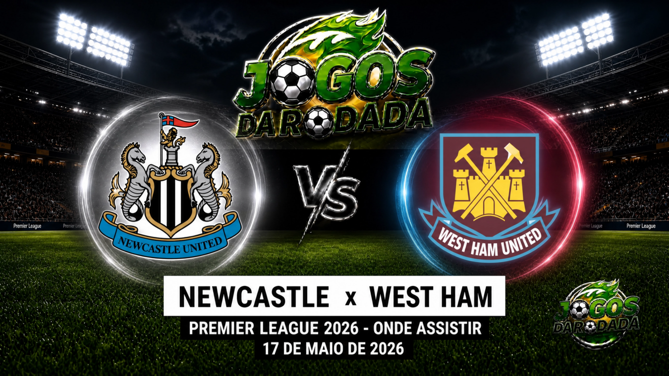 Newcastle x West Ham: Onde assistir pela Premier League em 17/05/26