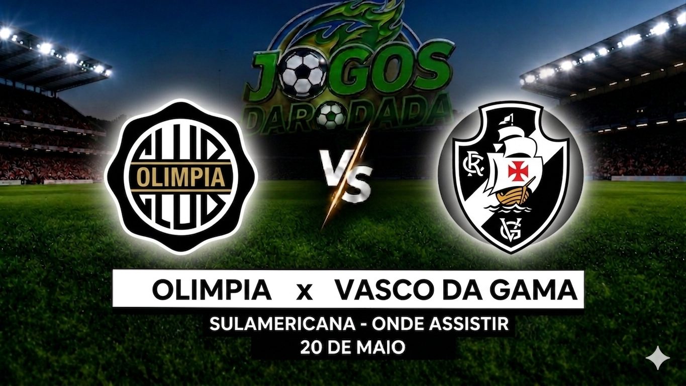 Olimpia x Vasco: Onde assistir pela Copa Sul-Americana em 20/05/2026
