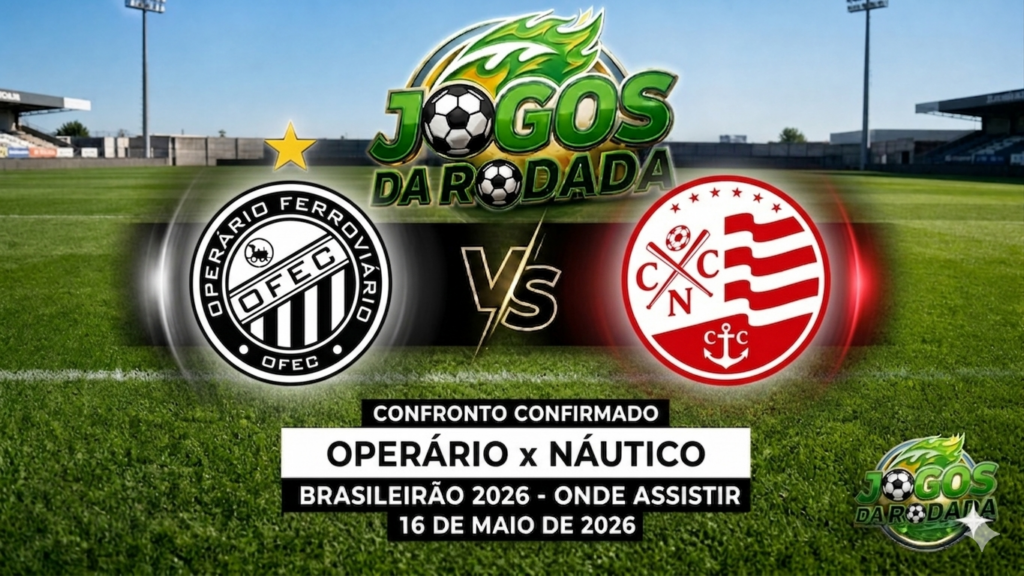 Operário-PR x Náutico: Onde assistir pelo Campeonato Brasileiro Série B em 16/05/26
