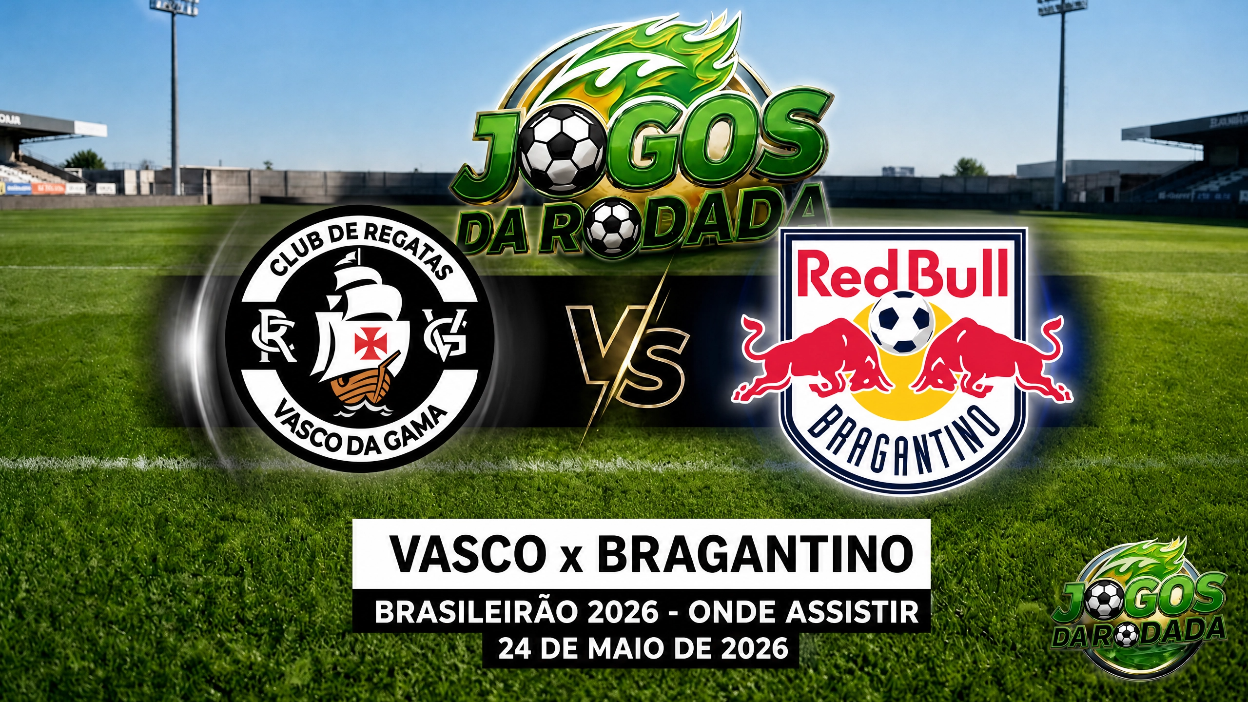 Vasco x Bragantino: Onde assistir pelo Campeonato Brasileiro em 24/05/26